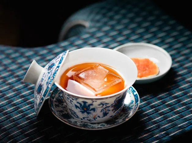 Special cocktail in a Chinese gaiwan at Jin Bo Law Skybar, Dorsett Kai Tak, Hong Kong