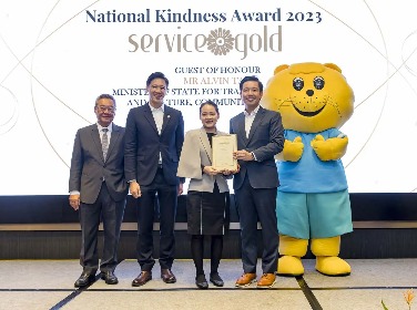 Dorsett Singapore Team winning the Nation Kindness Award 2023.
