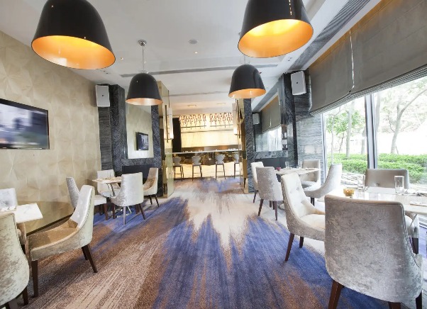 Seating arrangement at the Dorsett Cafe.